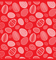 easter egg seamless pattern red white color vector image vector image