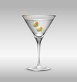glass of martini vector image vector image