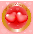 happy valentines day gold and red background vector image vector image
