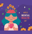 mental health day vector image vector image