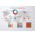 timeline flat design vector image vector image