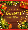 christmas and new year greeting card vector image vector image
