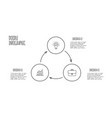 doodle infographic circles with 3 options hand vector image