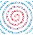 spiral of the stars on a white background vector image
