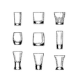 set of stemware vector image