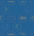 sketchy arrow circles seamless pattern vector image