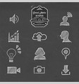 social media icon set in hand drawn sketch style vector image vector image