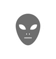 alien head grey icon isolated on white background vector image vector image