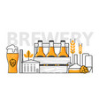 beer box icon bottles industry brewery line vector image