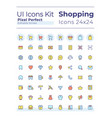 e commerce pixel perfect rgb color ui icons set vector image vector image