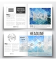 set annual report business templates vector image