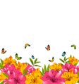 floral border vector image