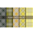 plaid patterns set vector image vector image