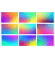 polygon mosaic backgrounds set colorful vector image