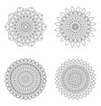 set of floral mandalas vector image