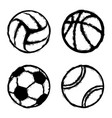 sport grunge balls vector image vector image