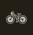 sports bicycle with large wheels vector image