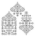 tribal line art pattern set vector image