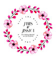 watercolor floral wedding invitation card vector image