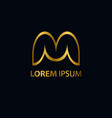 letter m logotype vector image