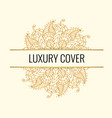 luxury elegant cover golden mandala vector image vector image