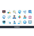 science 3d icon set vector image