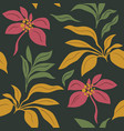 seamless floral pattern elegant tropical print vector image vector image