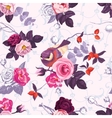 seamless pattern with colorful bunches of roses vector image