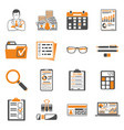 auditing tax accounting two color icons set vector image vector image