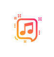 musical note in speech bubble icon music sign vector image