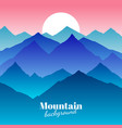 nature abstract mountain landscape and sunset vector image