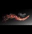 red glittering heart confetti vector image