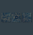 set of abstract luxury golden square cards vector image vector image