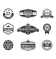 vintage premium product flat badges set vector image