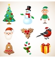 christmas symbol set vector image vector image