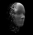 polygonal of a humanoid robot vector image vector image