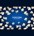 realistic flying popcorn background frame vector image