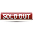 sold out button vector image