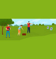 archery sport player in summer games vector image vector image