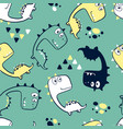 dinosaur seamless pattern print design vector image vector image