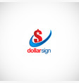 dollar sign money business logo vector image vector image
