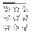 flat farm animal vector image