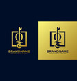 letter q key logo vector image vector image
