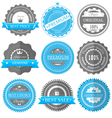 premium quality guarantee badges vector image vector image