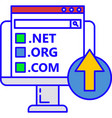 domain name icon website url registration vector image