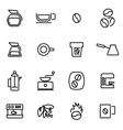 line coffee icon set vector image