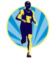 marathon runner running jogging vector image vector image