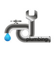 repair plumbing symbol vector image vector image