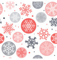 snowflakes seamless pattern winter concept vector image