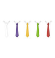 tie with shirt necktie with collar 3d realistic vector image vector image
